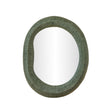 Orpheus 22"X28" Ribbed Forest Green Fiberglass Thick Wall Mirror by TOV Furniture at Eve Furniture