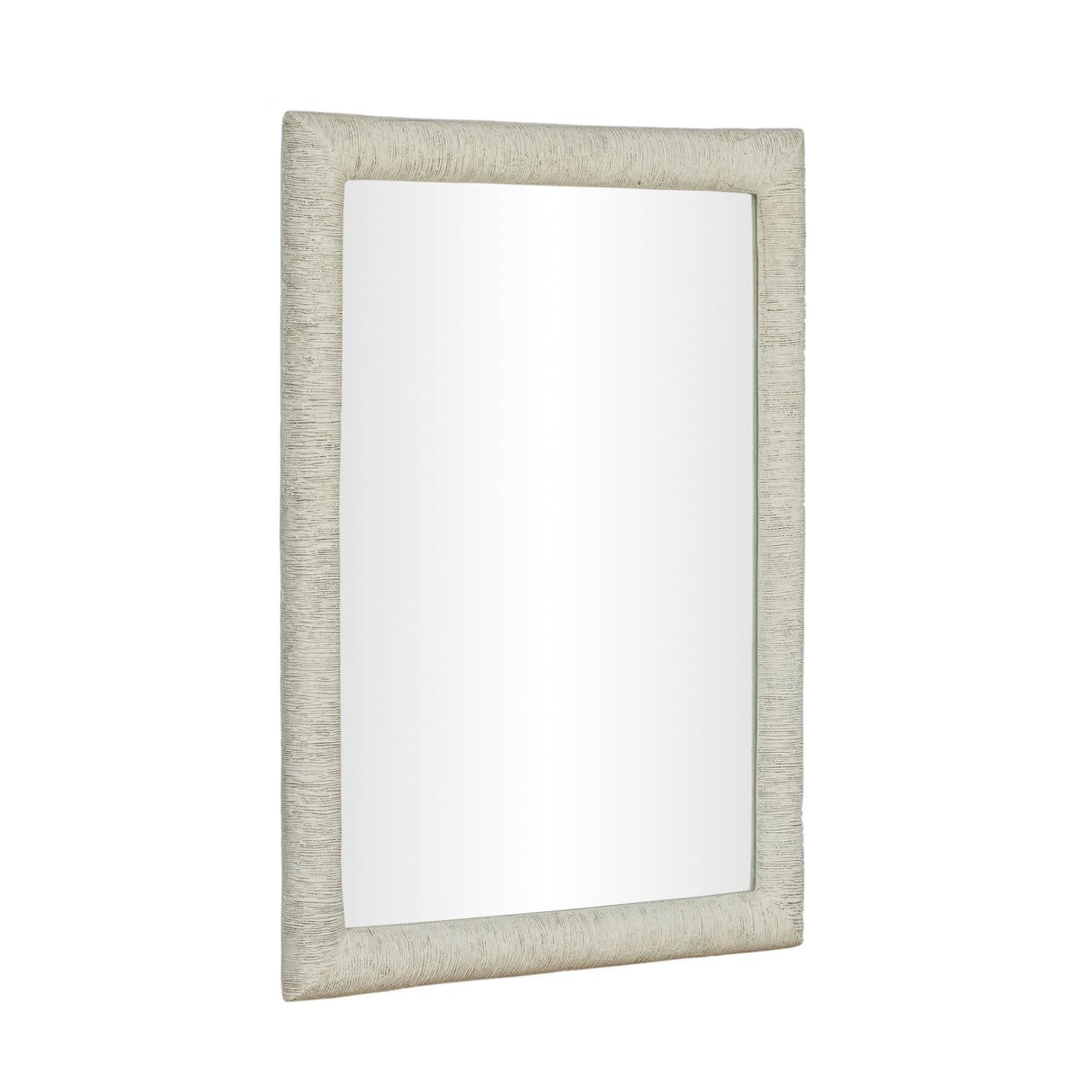 Orpheus 34"X47" Ribbed Faux Stone Rectangular Wall Mirror by TOV Furniture at Eve Furniture