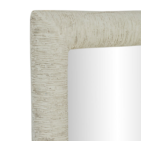 Orpheus 34"X47" Ribbed Faux Stone Rectangular Wall Mirror by TOV Furniture at Eve Furniture