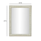 Orpheus 34"X47" Ribbed Faux Stone Rectangular Wall Mirror by TOV Furniture at Eve Furniture