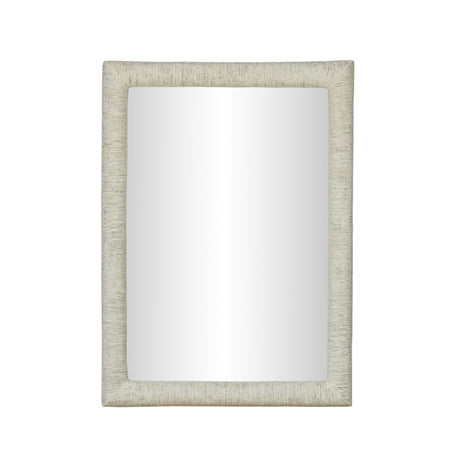 Orpheus 34"X47" Ribbed Faux Stone Rectangular Wall Mirror by TOV Furniture at Eve Furniture