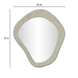 Orpheus 35"X31" Ribbed Faux Stone Wall Mirror by TOV Furniture at Eve Furniture