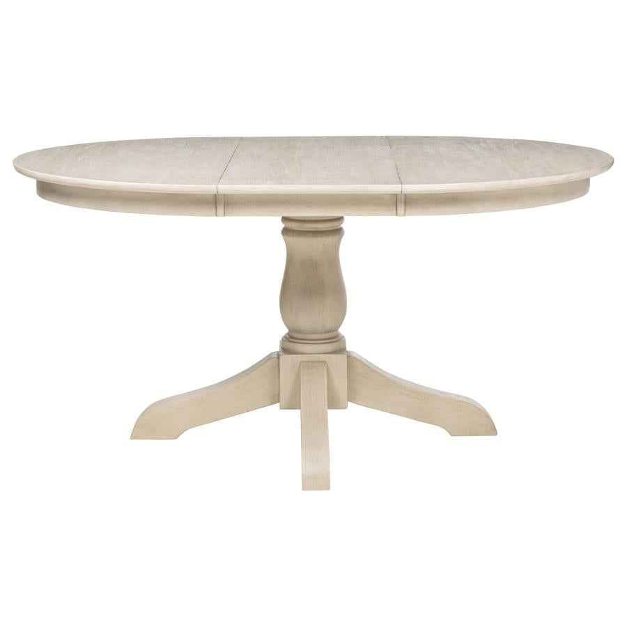 Orrison Linen 5-piece Oval 62-inch Extension Leaf Dining Set by Coaster at Eve Furniture