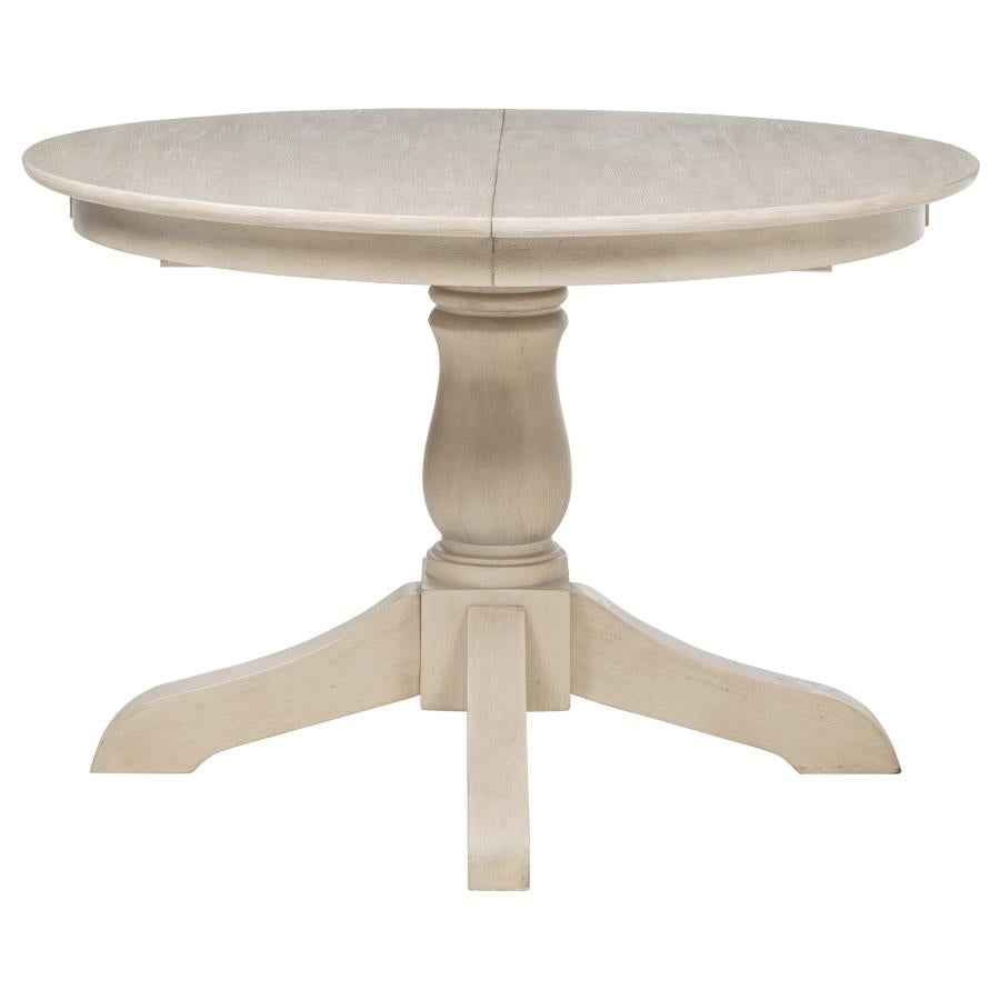 Orrison Linen 7-piece Oval 62-inch Extension Leaf Dining Set by Coaster at Eve Furniture