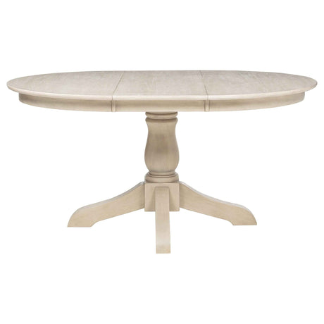 Orrison Linen Oval 62-inch Wood Extension Leaf Dining Table by Coaster at Eve Furniture
