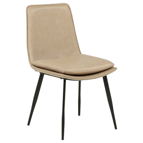 Ortega Tan Upholstered Dining Side Chair (Set of 2) by Coaster at Eve Furniture