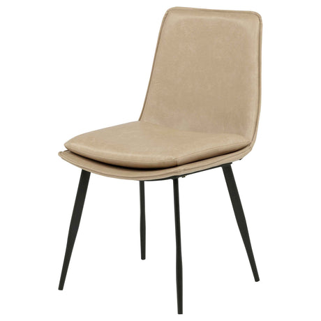 Ortega Tan Upholstered Dining Side Chair (Set of 2) by Coaster at Eve Furniture