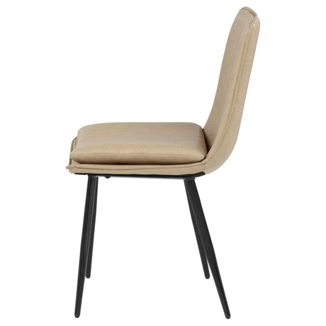 Ortega Tan Upholstered Dining Side Chair (Set of 2) by Coaster at Eve Furniture