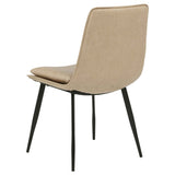 Ortega Tan Upholstered Dining Side Chair (Set of 2) by Coaster at Eve Furniture