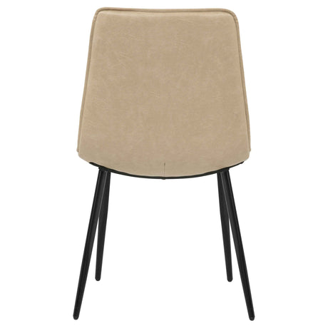 Ortega Tan Upholstered Dining Side Chair (Set of 2) by Coaster at Eve Furniture