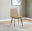 Ortega Tan Upholstered Dining Side Chair (Set of 2) by Coaster at Eve Furniture