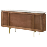 Ortega White and Natural 4-door Marble Top Dining Sideboard Server by Coaster at Eve Furniture