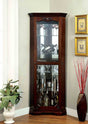 Ortley Walnut Curio Cabinet by Furniture of America at Eve Furniture