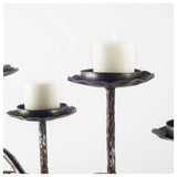 Orville Black Metal Pipe Five Tealight Table Candle Holder by Mercana at Eve Furniture