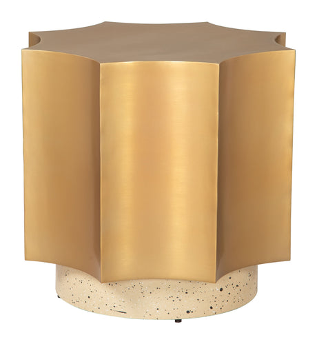 Osam Gold & Beige Side Table by Zuomod at Eve Furniture