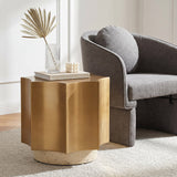Osam Gold & Beige Side Table by Zuomod at Eve Furniture