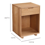 Osamu Natural Oak Nightstand by Moe's Home at Eve Furniture