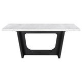 Osborne Espresso/White Trestle Base Marble Top Dining Table by Coaster at Eve Furniture