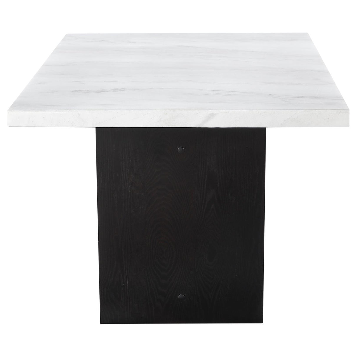 Osborne Espresso/White Trestle Base Marble Top Dining Table by Coaster at Eve Furniture