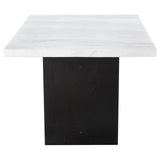Osborne Espresso/White Trestle Base Marble Top Dining Table by Coaster at Eve Furniture
