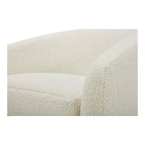 Oscy Faux Shearling White Swivel Chair by MOES at Eve Furniture