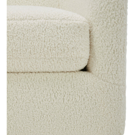 Oscy Faux Shearling White Swivel Chair by MOES at Eve Furniture