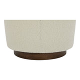 Oscy Faux Shearling White Swivel Chair by Moe's Home at Eve Furniture