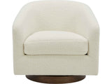 Oscy Faux Shearling White Swivel Chair by Moe's Home at Eve Furniture