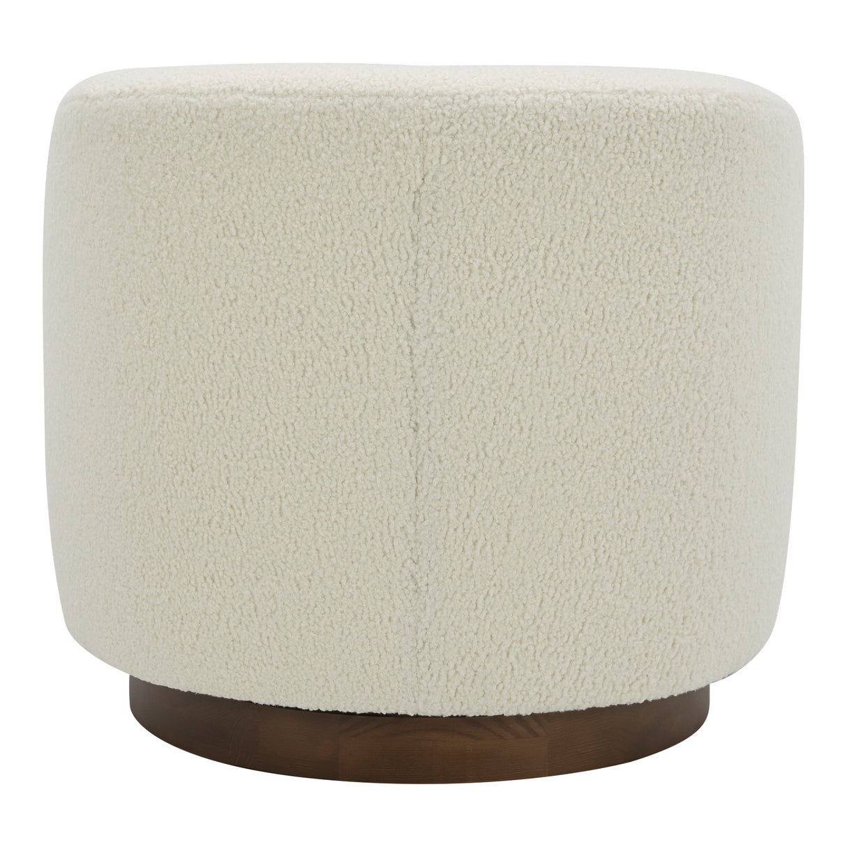Oscy Faux Shearling White Swivel Chair by Moe's Home at Eve Furniture