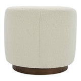 Oscy Faux Shearling White Swivel Chair by Moe's Home at Eve Furniture