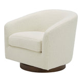 Oscy Faux Shearling White Swivel Chair by Moe's Home at Eve Furniture