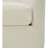 Oscy Faux Shearling White Swivel Chair by Moe's Home at Eve Furniture