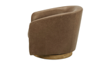 Oscy Leather Swivel Chair Tan by Moe's Home at Eve Furniture