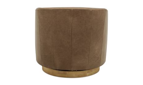 Oscy Leather Swivel Chair Tan by Moe's Home at Eve Furniture