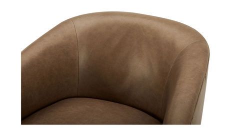 Oscy Leather Swivel Chair Tan by Moe's Home at Eve Furniture