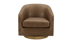 Oscy Leather Swivel Chair Tan by Moe's Home at Eve Furniture