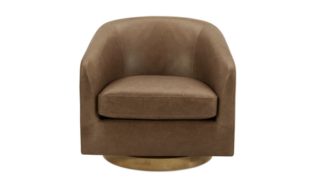 Oscy Leather Swivel Chair Tan by Moe's Home at Eve Furniture