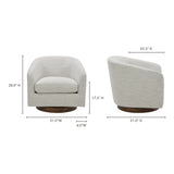 Oscy Splashed White Swivel Chair by MOES at Eve Furniture