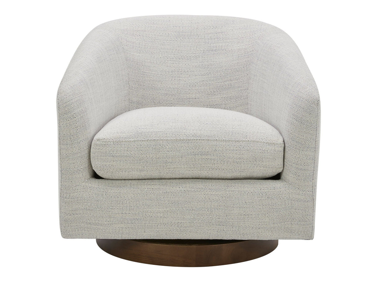 Oscy Splashed White Swivel Chair by MOES at Eve Furniture