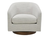 Oscy Splashed White Swivel Chair by MOES at Eve Furniture