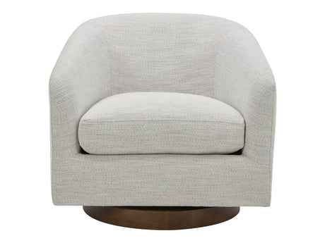 Oscy Splashed White Swivel Chair by MOES at Eve Furniture