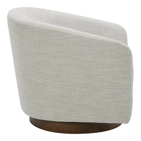 Oscy Splashed White Swivel Chair by MOES at Eve Furniture