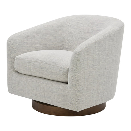 Oscy Splashed White Swivel Chair by MOES at Eve Furniture