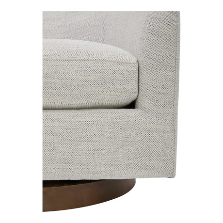 Oscy Splashed White Swivel Chair by MOES at Eve Furniture