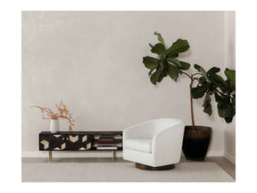 Oscy Splashed White Swivel Chair by Moe's Home at Eve Furniture