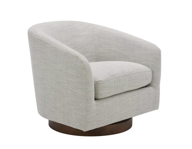 Oscy Swivel Chair Splashed White by Moe's Home at Eve Furniture