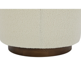 Oscy Swivel Chair Vegan Shearling White by Moe's Home at Eve Furniture