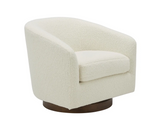 Oscy Swivel Chair Vegan Shearling White by Moe's Home at Eve Furniture