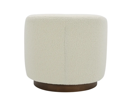 Oscy Swivel Chair Vegan Shearling White by Moe's Home at Eve Furniture