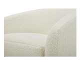 Oscy Swivel Chair Vegan Shearling White by Moe's Home at Eve Furniture